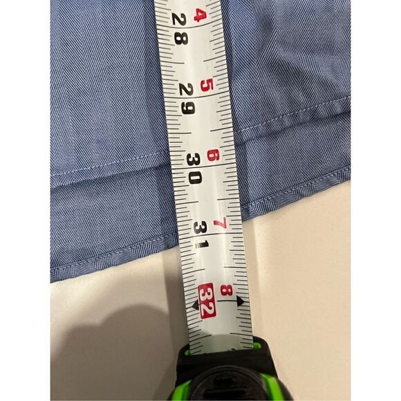 Eton Ganghester Men’s Luxury Blue Button Down Dress Shirt Sz 17.5 Work Office At - Picture 9 of 9